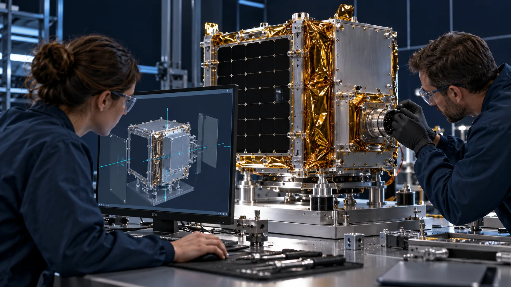 Mirror Studio in a space engineering workflow — concept visualization